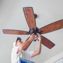Ceiling Fan Installation by Electrician in Asheville, NC