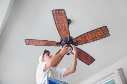 Ceiling Fan Installation by Electrician in Asheville, NC