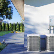 Air conditioner units outside an Asheville home.